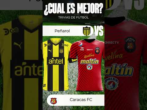 Peñarol vs Caracas Fc ¿Que Camiseta es Mejor? #futbol  #copalibertadores #shorts